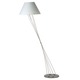 Liz Terra D Cone Shade Floor Lamp W / Foot Dimmer - Metallic Grey / White Liz Terra D Cone Shade Floor Lamp W / Foot Dimmer - Metallic Grey / White
