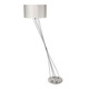 Liz Terra D Drum Shade Floor Lamp W / Foot Dimmer - Nickel Plated / Ivory Liz Terra D Drum Shade Floor Lamp W / Foot Dimmer - Nickel Plated / Ivory