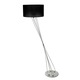 Liz Terra D Drum Shade Floor Lamp W / Foot Dimmer - Nickel Plated / Black Liz Terra D Drum Shade Floor Lamp W / Foot Dimmer - Nickel Plated / Black