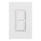Maestro Dual Dimmer With Fan/ Light Control Single Pole - White / 