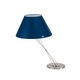 Liz Table Lamp W / Cone Shade - Nickel Plated / Blue Liz Table Lamp W / Cone Shade - Nickel Plated / Blue