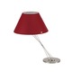 Liz Table Lamp W / Cone Shade - Nickel Plated / Red Liz Table Lamp W / Cone Shade - Nickel Plated / Red