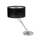 Liz Table Lamp W / Drum Shade - Nickel Plated / Black Liz Table Lamp W / Drum Shade - Nickel Plated / Black
