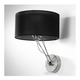Lizzy Wall Sconce W / Drum Shade - Nickel Plated / Black Lizzy Wall Sconce W / Drum Shade - Nickel Plated / Black