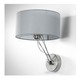 Lizzy Wall Sconce W / Drum Shade - Nickel Plated / Grey Lizzy Wall Sconce W / Drum Shade - Nickel Plated / Grey