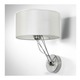 Lizzy Wall Sconce W / Drum Shade - Nickel Plated / Ivory Lizzy Wall Sconce W / Drum Shade - Nickel Plated / Ivory