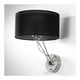 Lizzy Wall Sconce W / On Off Switch - Nickel Plated / Black