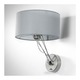Lizzy Wall Sconce W / On Off Switch - Nickel Plated / Grey