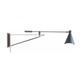 Nova 1 Reading Wall Mount - Satin Nickel / Blue Grey - Cool