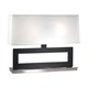 Otto Low Table Lamp - Blackened Steel / Satin Steel / Natural Linen Otto Low Table Lamp - Blackened Steel / Satin Steel / Natural Linen