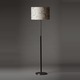 Angel Floor Lamp - Brushed Chrome / Faux Leather / Natural / Taupe Angel Floor Lamp - Brushed Chrome / Faux Leather / Natural / Taupe