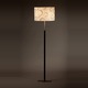 Isabella Floor Lamp - Brushed Chrome / Faux Leather / Natural / Taupe Isabella Floor Lamp - Brushed Chrome / Faux Leather / Natural / Taupe
