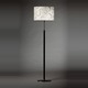 Isabella Floor Lamp - Brushed Chrome / Faux Leather / Natural / Taupe Isabella Floor Lamp - Brushed Chrome / Faux Leather / Natural / Taupe