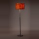 Jacob Floor Lamp - Brushed Chrome / Faux Leather / Natural / Gold Jacob Floor Lamp - Brushed Chrome / Faux Leather / Natural / Gold