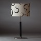 Isabella Table Lamp - Brushed Chrome / Faux Leather / Natural / Black Isabella Table Lamp - Brushed Chrome / Faux Leather / Natural / Black