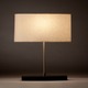 Kevin Table Lamp - Brushed Chrome / Faux Leather / Natural / White Kevin Table Lamp - Brushed Chrome / Faux Leather / Natural / White