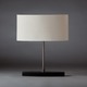 Kevin Table Lamp - Brushed Chrome / Faux Leather / Natural / White Kevin Table Lamp - Brushed Chrome / Faux Leather / Natural / White