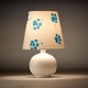 Momo Table Lamp - White / White / Blue