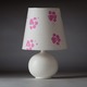 Momo Table Lamp - White / White / Pink