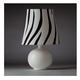 Zaida Table Lamp - White / White / Black Stripes