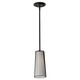 Urban Renewal Pendant W / Glass Shade - Black / White Opal Etched Urban Renewal Pendant W / Glass Shade - Black / White Opal Etched
