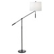 Contra-Perno Adjustable Floor Lamp - Black Brass / Off White