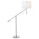 Contra-Perno Adjustable Floor Lamp - Satin Nickel / Off White