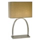 Dusk Arc Table Lamp - Brushed Nickel / Latte