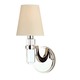 Dayton Wall Sconce - Polished Nickel / Crystal / Off White Dayton Wall Sconce - Polished Nickel / Crystal / Off White