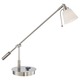 Portable P211 Desk Lamp - Brushed Nickel / Etched Opal Portable P211 Desk Lamp - Brushed Nickel / Etched Opal