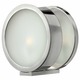 Broadway Round Wall Sconce - Polished Aluminum / Etched Broadway Round Wall Sconce - Polished Aluminum / Etched