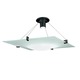 Handkerchief Semi Flush Ceiling Mount - Satin Black / Etched Glass