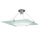 Handkerchief Semi Flush Ceiling Mount - Satin Silver / Etched Glass