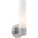 Saber Vanity Wall Sconce - Chrome / Etched Opal