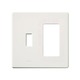 Fassada 2 Gang Combo Traditional / Designer Wall Plate - Gloss White Fassada 2 Gang Combo Traditional / Designer Wall Plate - Gloss White /