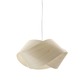 Nut S Pendant - Brushed Nickel / American White Wood