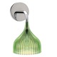 E Wall Sconce - Chrome / Green E Wall Sconce - Chrome / Green
