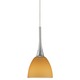 Mini-Dome II Pendant - Satin Nickel / Amber Mini-Dome II Pendant - Satin Nickel / Amber