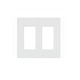 Nova T 2 Gang Fins Broken Wall Plate - Satin Nickel / 