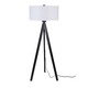 Woody Floor Lamp - Black Wood / White Linen Woody Floor Lamp - Black Wood / White Linen