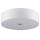 Flushmount Ceiling Fixture - Brushed Nickel / White Linen Flushmount Ceiling Fixture - Brushed Nickel / White Linen