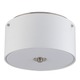 Flushmount Ceiling Fixture - Brushed Nickel / White Linen Flushmount Ceiling Fixture - Brushed Nickel / White Linen