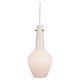 Capri Tall Pendant - Polished Nickel / White Capri Tall Pendant - Polished Nickel / White