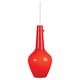 Capri Tall Pendant - Polished Nickel / Red Capri Tall Pendant - Polished Nickel / Red