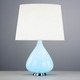 Capri Table Lamp - Blue / Polished Nickel / White Parchment