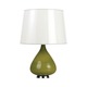 Capri Table Lamp - Green / Polished Nickel / White Parchment