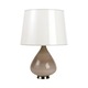 Capri Table Lamp - Grey / Polished Nickel / White Parchment