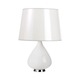 Capri Table Lamp - White / Polished Nickel / White Parchment