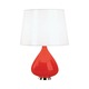 Capri Table Lamp - Red / Polished Nickel / White Parchment