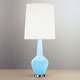 Capri Tall Table Lamp - Blue / Polished Nickel / White Parchment Capri Tall Table Lamp - Blue / Polished Nickel / White Parchment